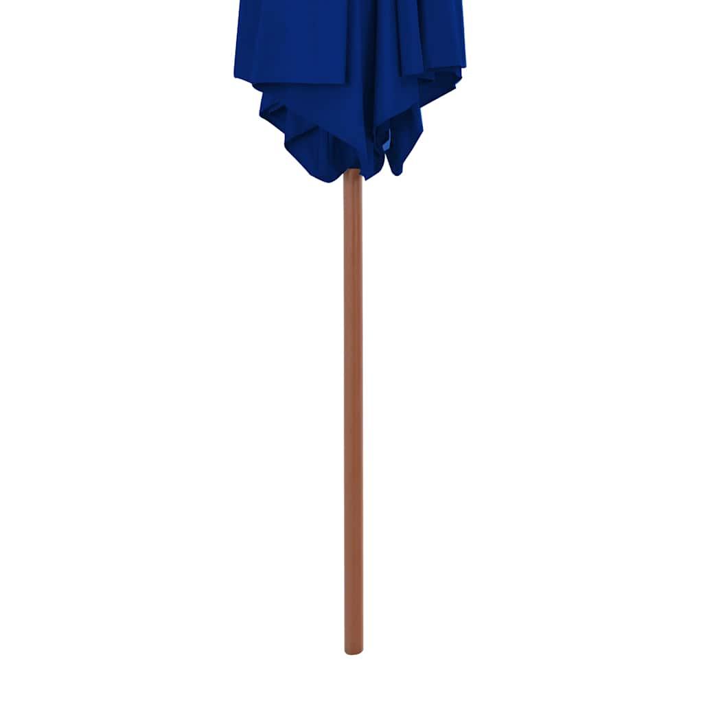 Sombrilla de jardín con palo de madera 350 cm gris antracita