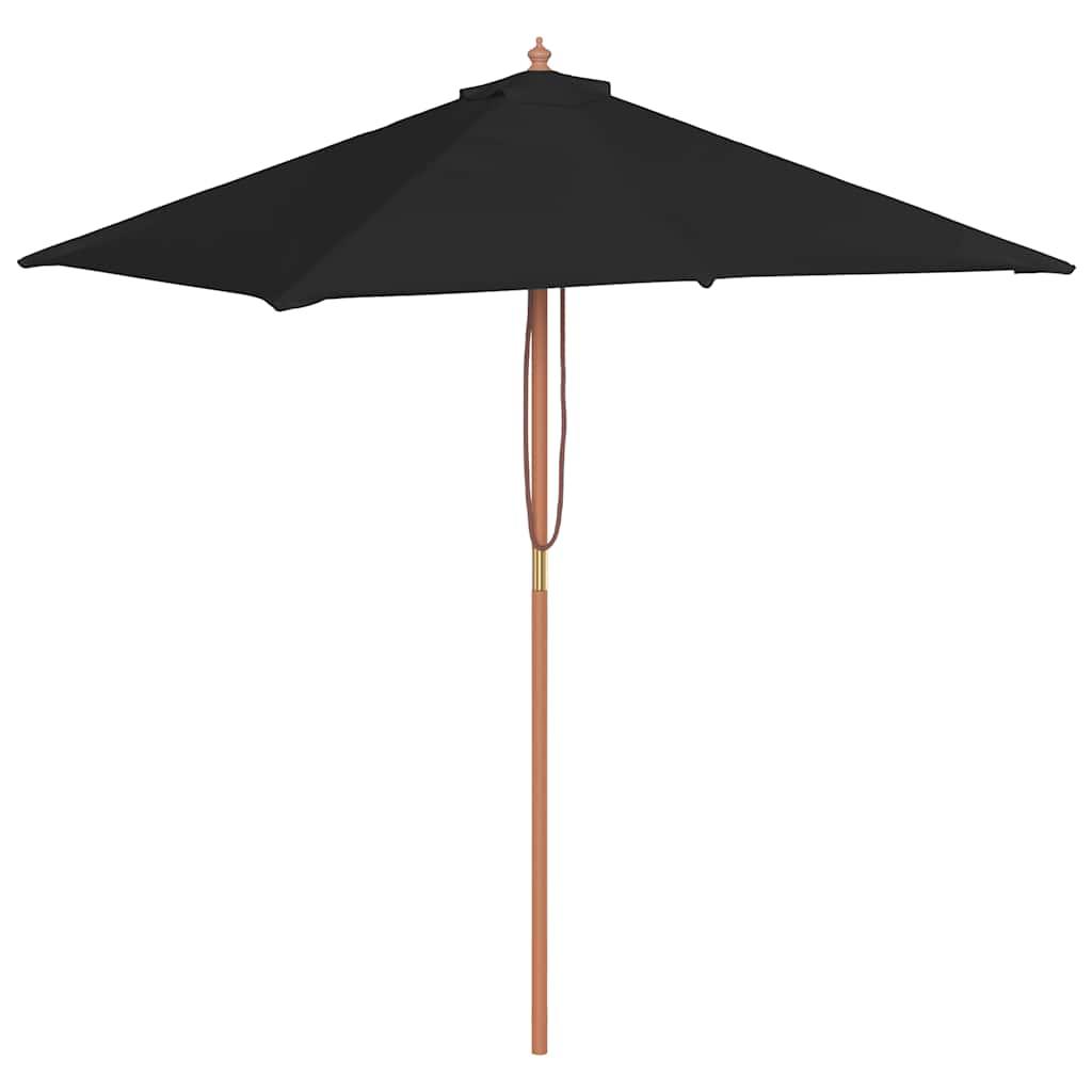 Sombrilla de jardín con palo de madera 350 cm gris antracita