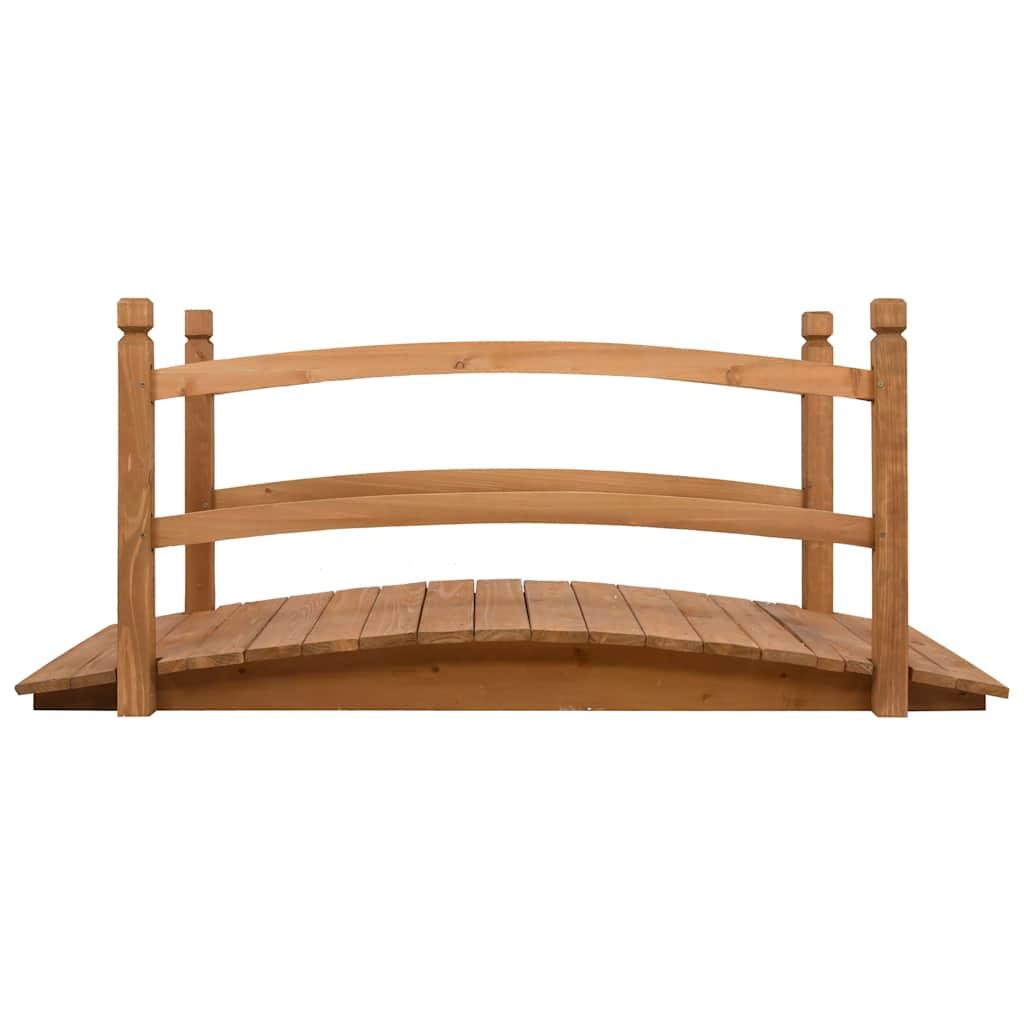 Puente de jardín madera maciza de abeto gris 140x60x56 cm