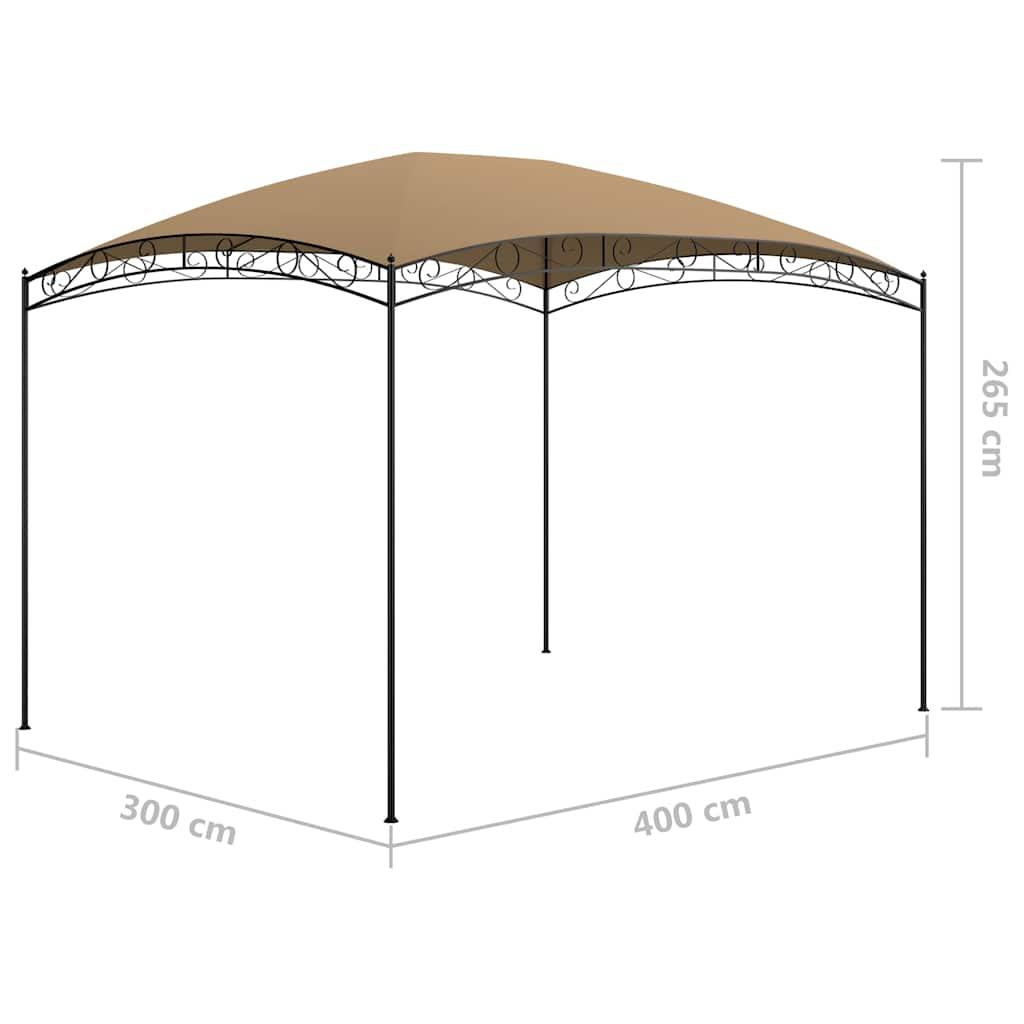 Cenador gris antracita 384x281x270 cm 180 g/m²