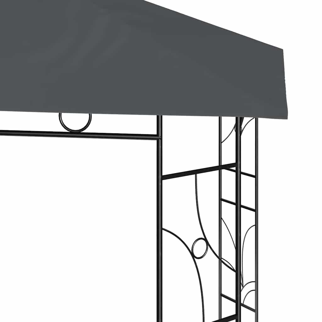 Cenador gris antracita 2,98x5,3x2,59 m 160 g/m²