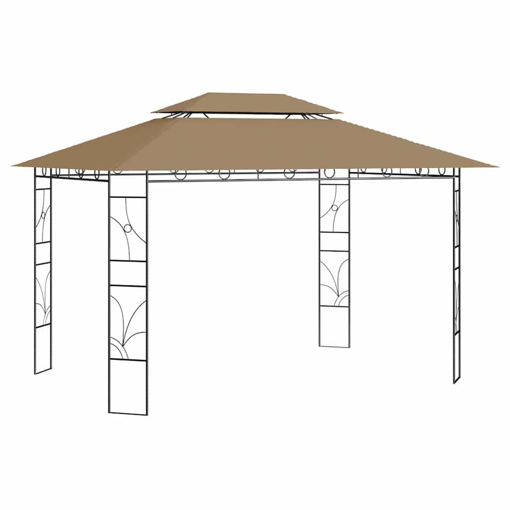 Cenador gris antracita 2,98x5,3x2,59 m 160 g/m²