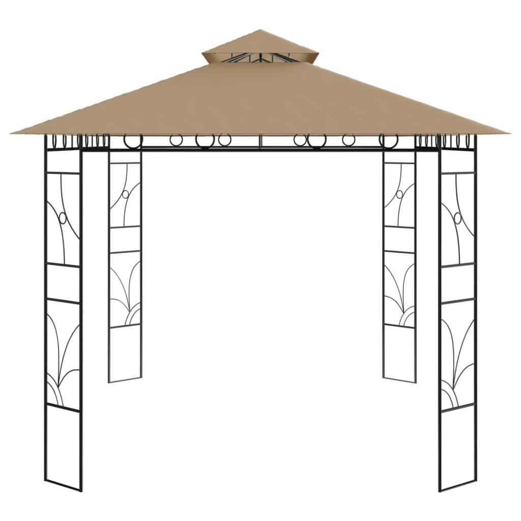 Cenador gris antracita 2,98x5,3x2,59 m 160 g/m²