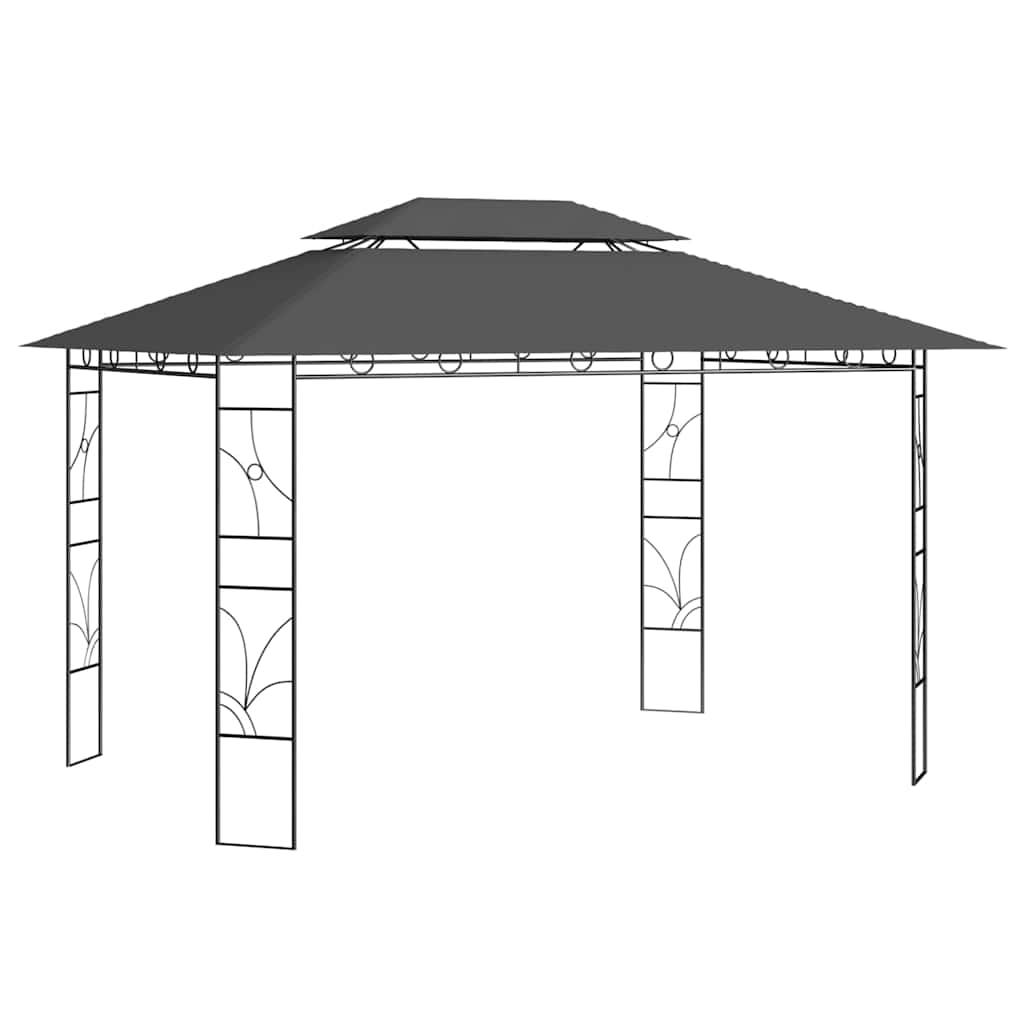 Cenador gris antracita 2,98x5,3x2,59 m 160 g/m²