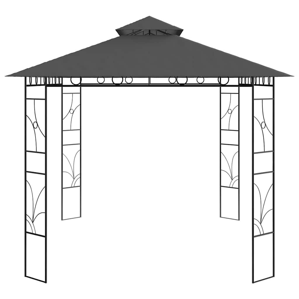 Cenador gris antracita 2,98x5,3x2,59 m 160 g/m²