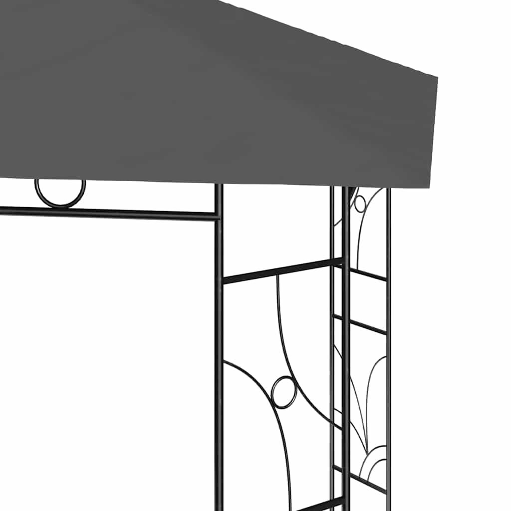 Cenador gris antracita 2,98x5,3x2,59 m 160 g/m²