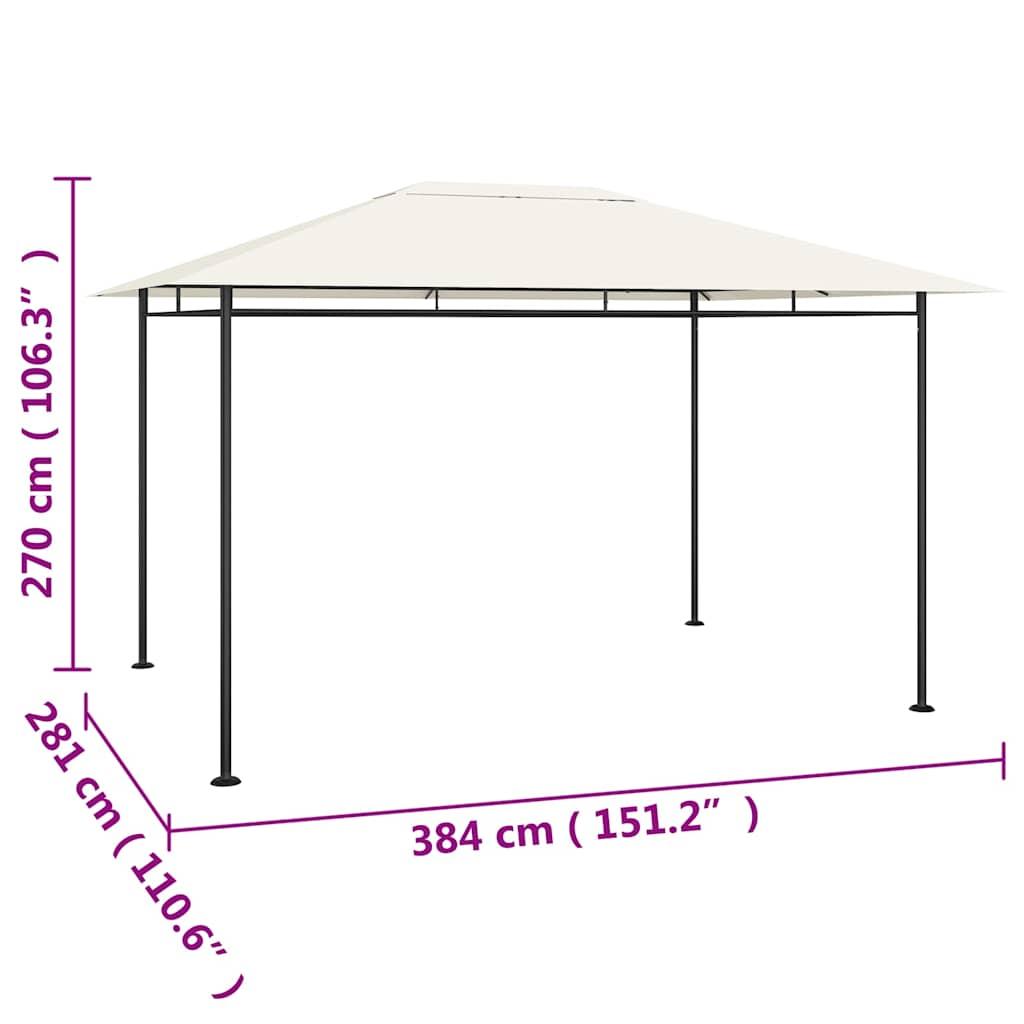 Cenador gris antracita 384x281x270 cm 180 g/m²