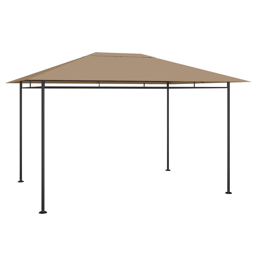 Cenador gris antracita 384x281x270 cm 180 g/m²