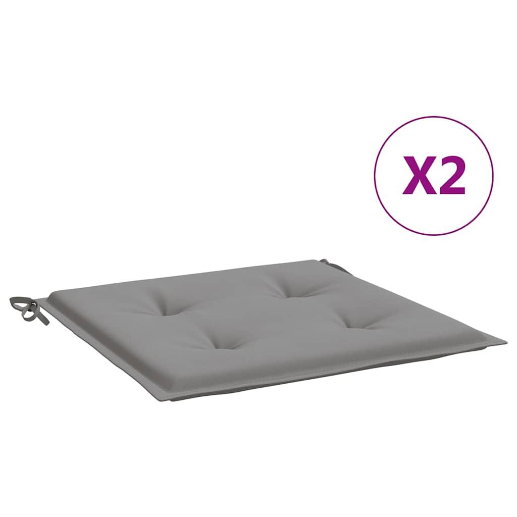 Cojines silla de jardín 2 uds tela Oxford antracita 50x50x3 cm