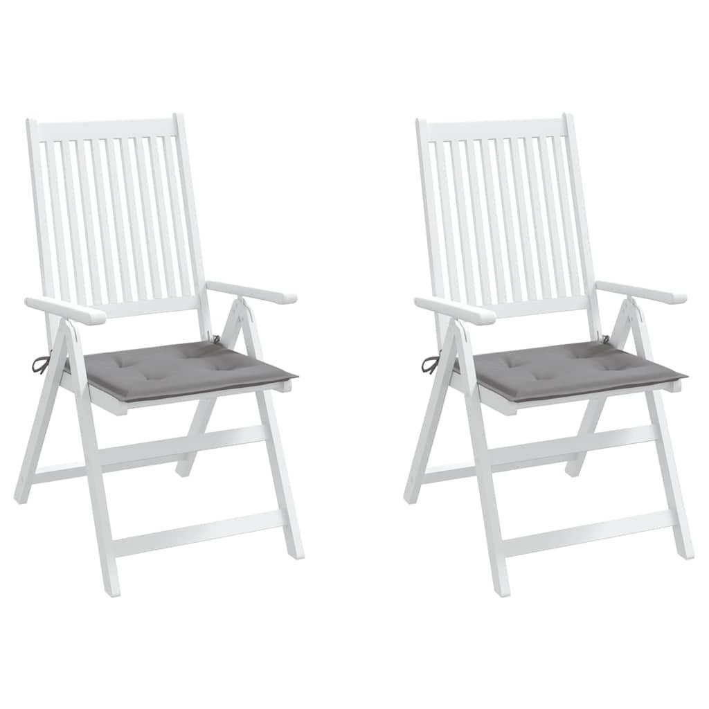 Cojines silla de jardín 2 uds tela Oxford antracita 50x50x3 cm