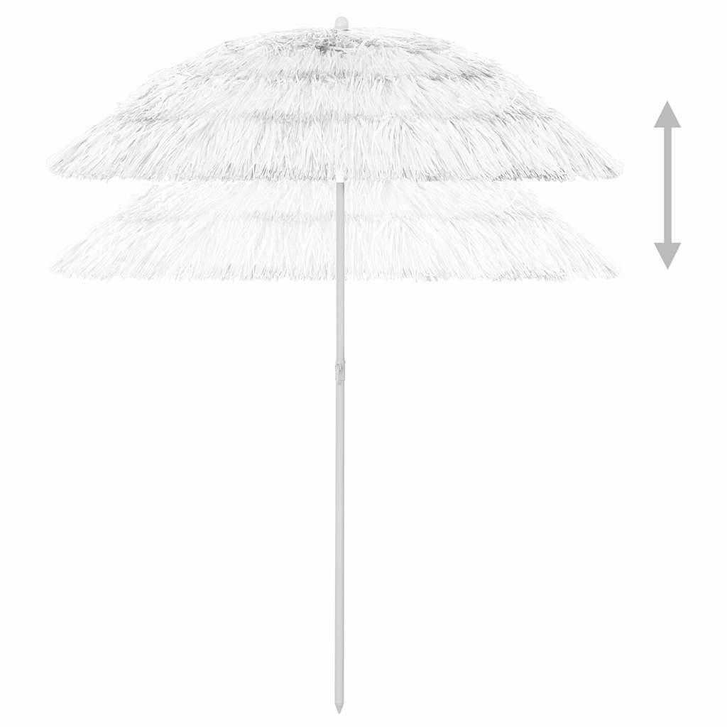 Sombrilla de playa Hawaii blanco 240 cm