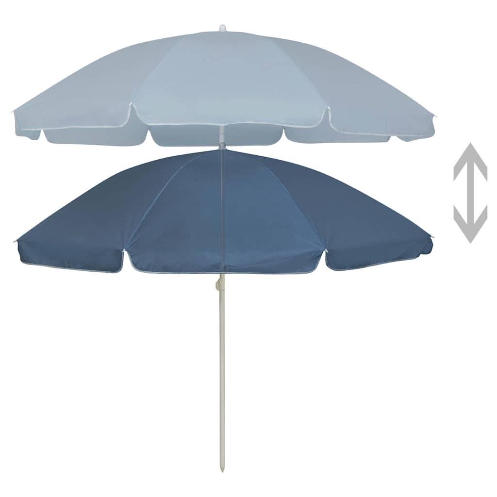 Sombrilla de playa gris antracita 200x125 cm