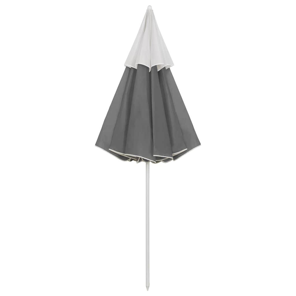 Sombrilla de playa gris antracita 200x125 cm
