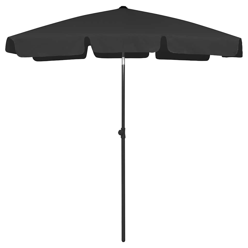 Sombrilla de playa gris antracita 200x125 cm