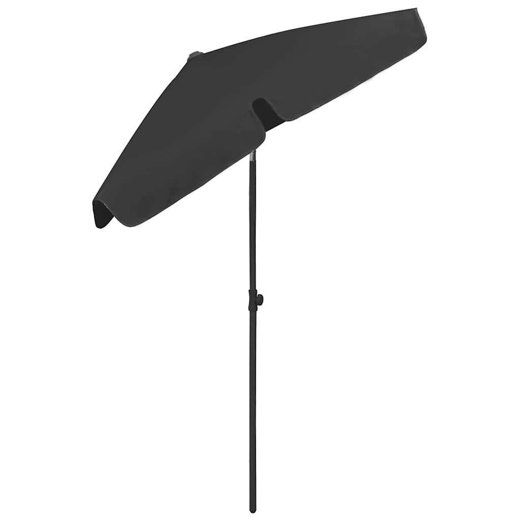 Sombrilla de playa gris antracita 200x125 cm
