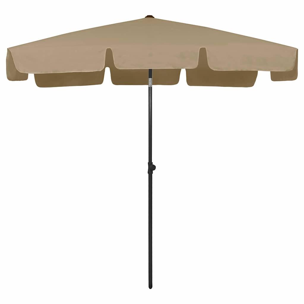Sombrilla de playa gris antracita 200x125 cm