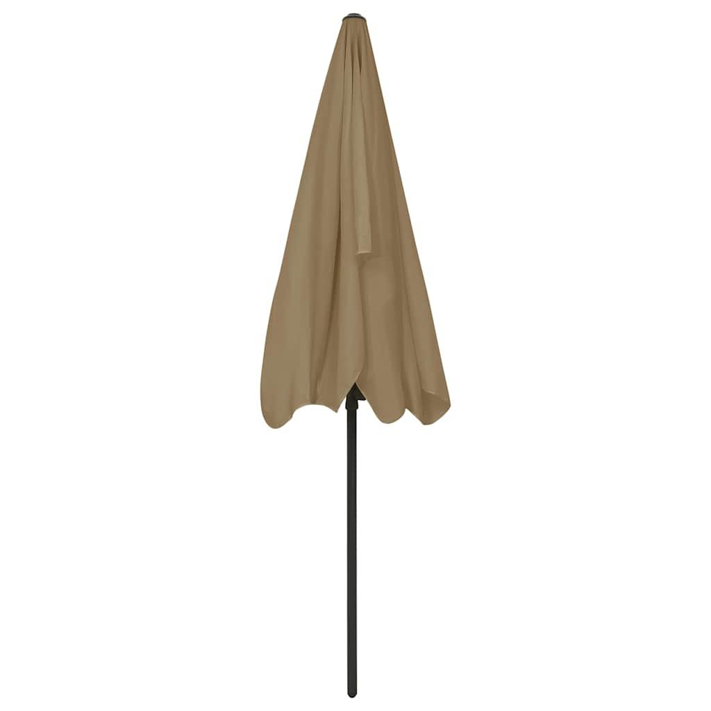 Sombrilla de playa gris antracita 200x125 cm