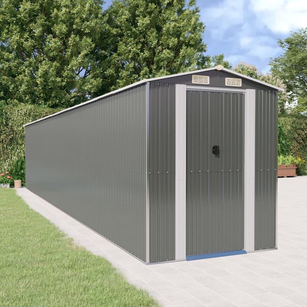 Cobertizo de jardín acero galvanizado antracita 192x1021x223 cm
