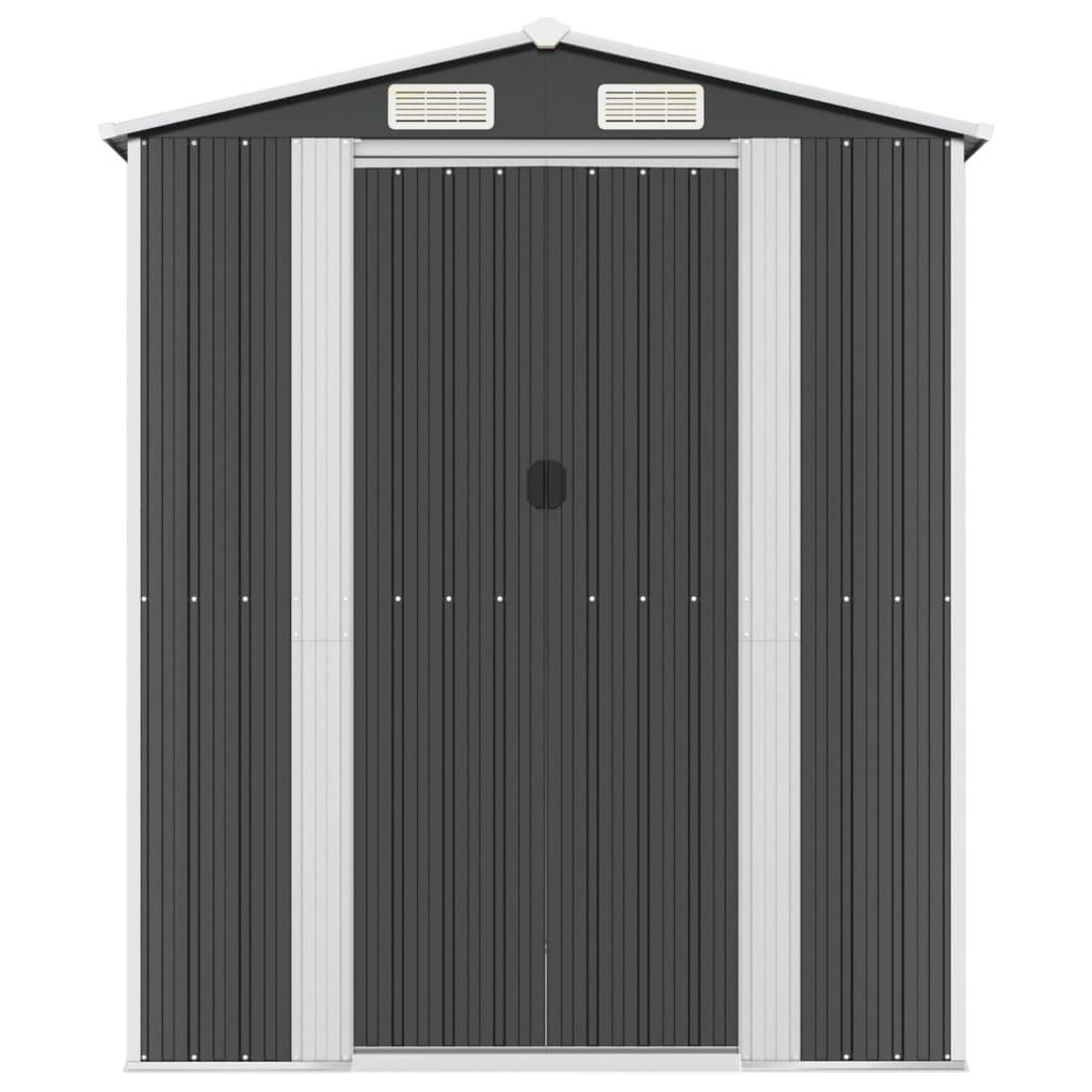 Cobertizo de jardín acero galvanizado antracita 192x1021x223 cm