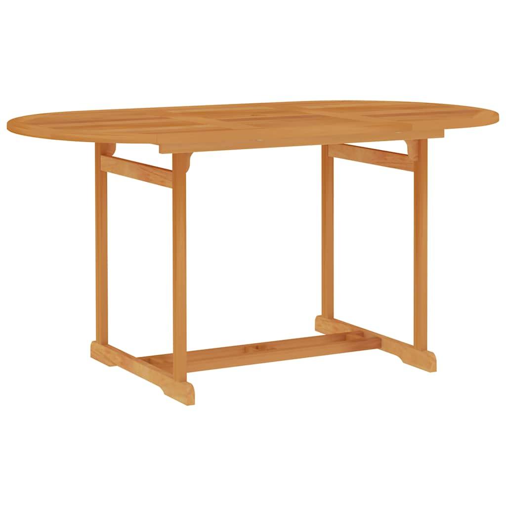 Mesa de jardín de madera maciza de teca 150x150x76 cm