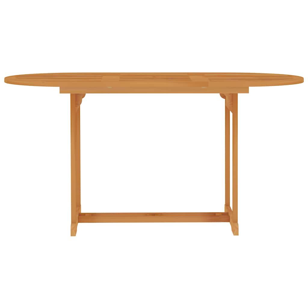 Mesa de jardín de madera maciza de teca 150x150x76 cm