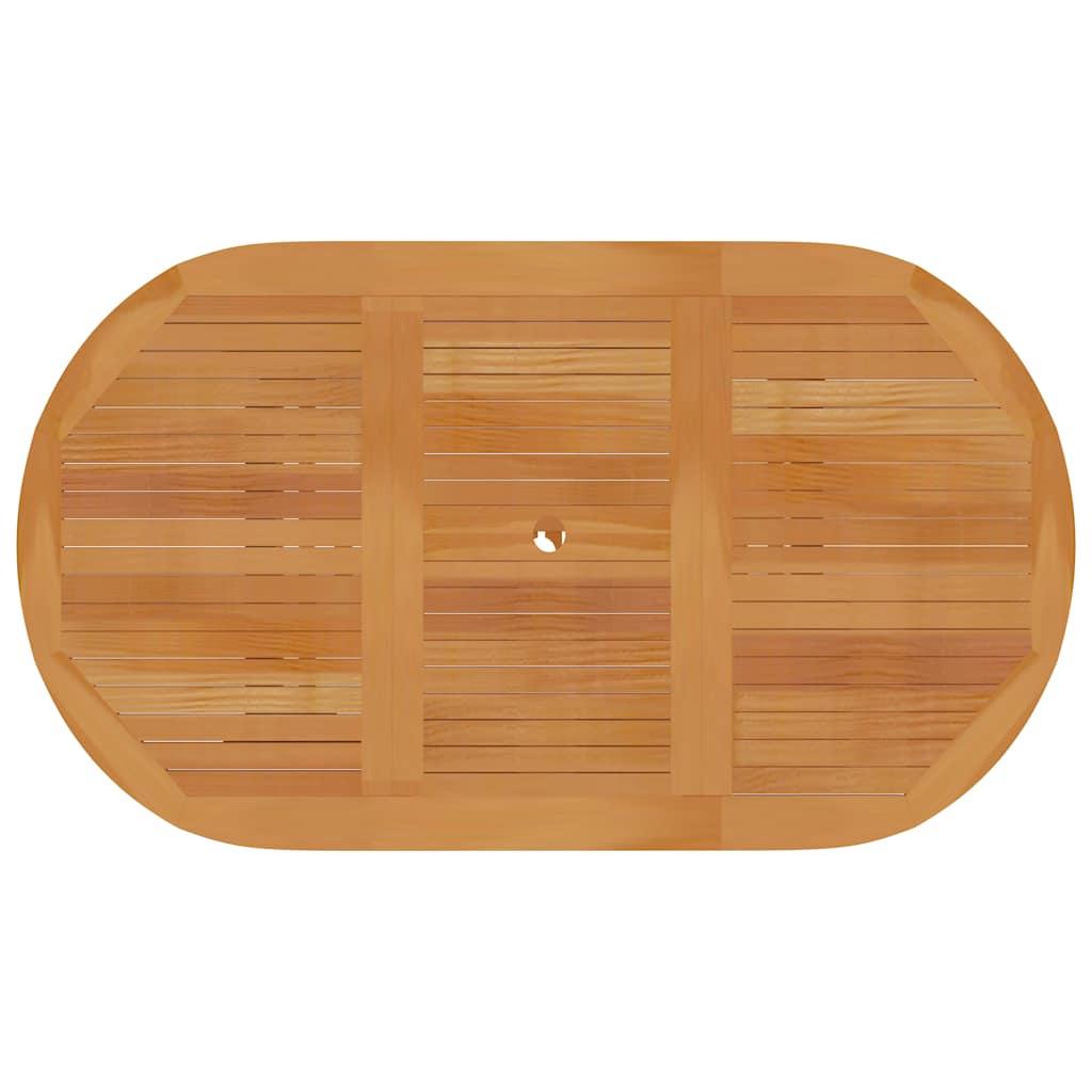 Mesa de jardín de madera maciza de teca 150x150x76 cm