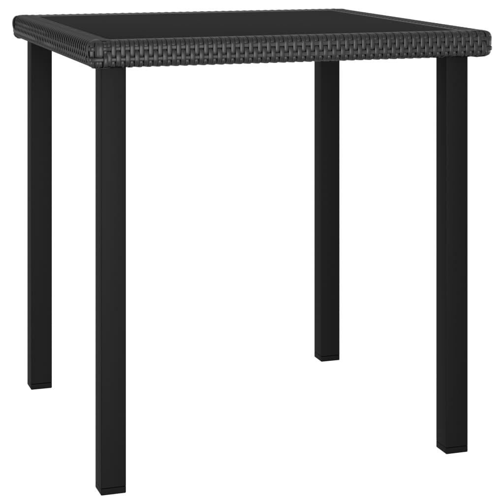 Mesa de comedor para jardín ratán sintético negro 180x70x73 cm