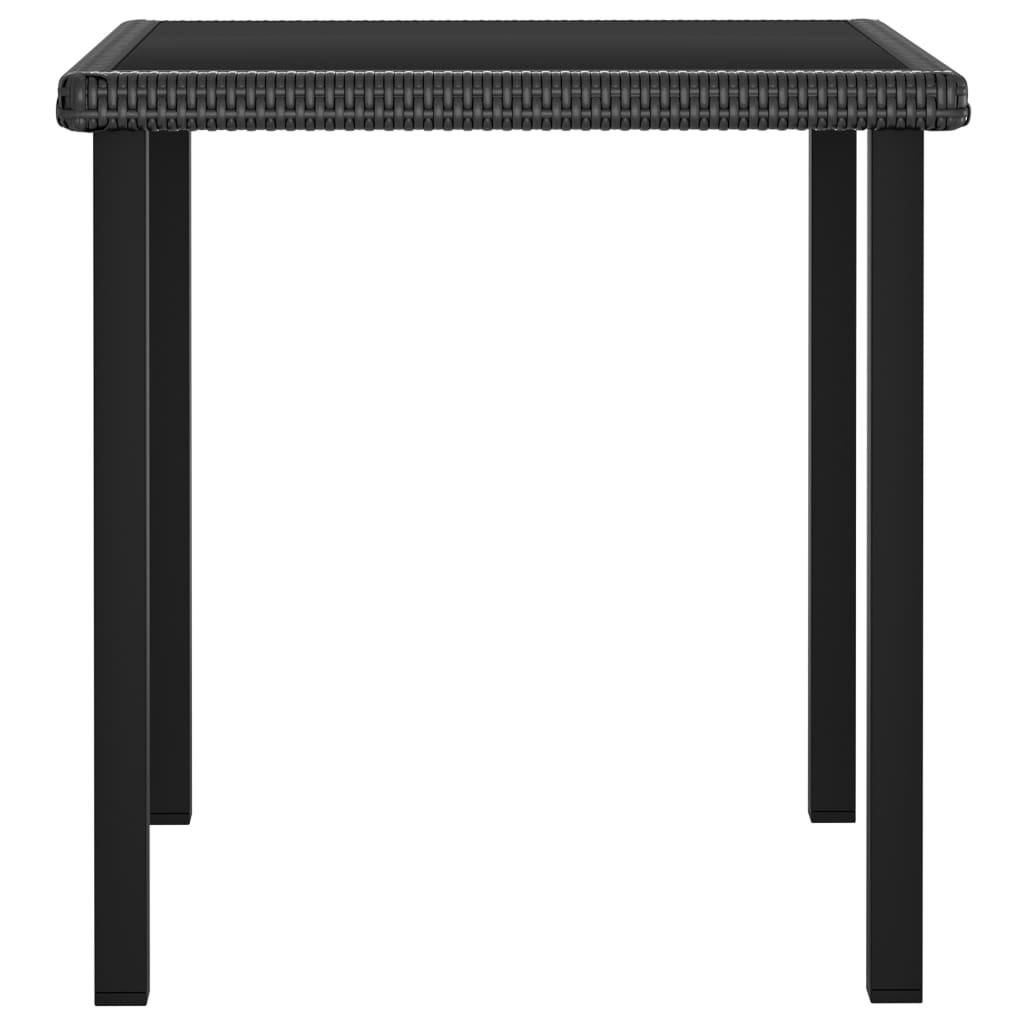 Mesa de comedor para jardín ratán sintético negro 180x70x73 cm