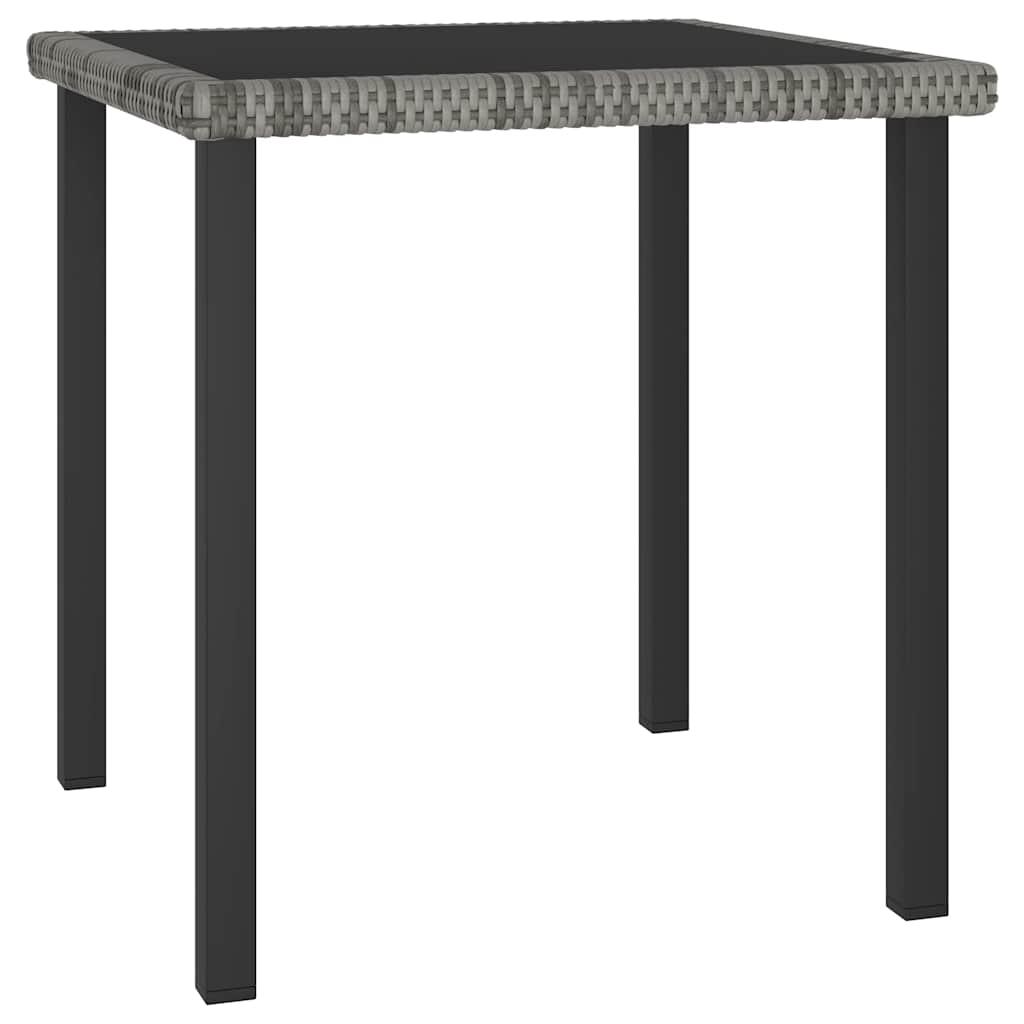 Mesa de comedor para jardín ratán sintético negro 180x70x73 cm