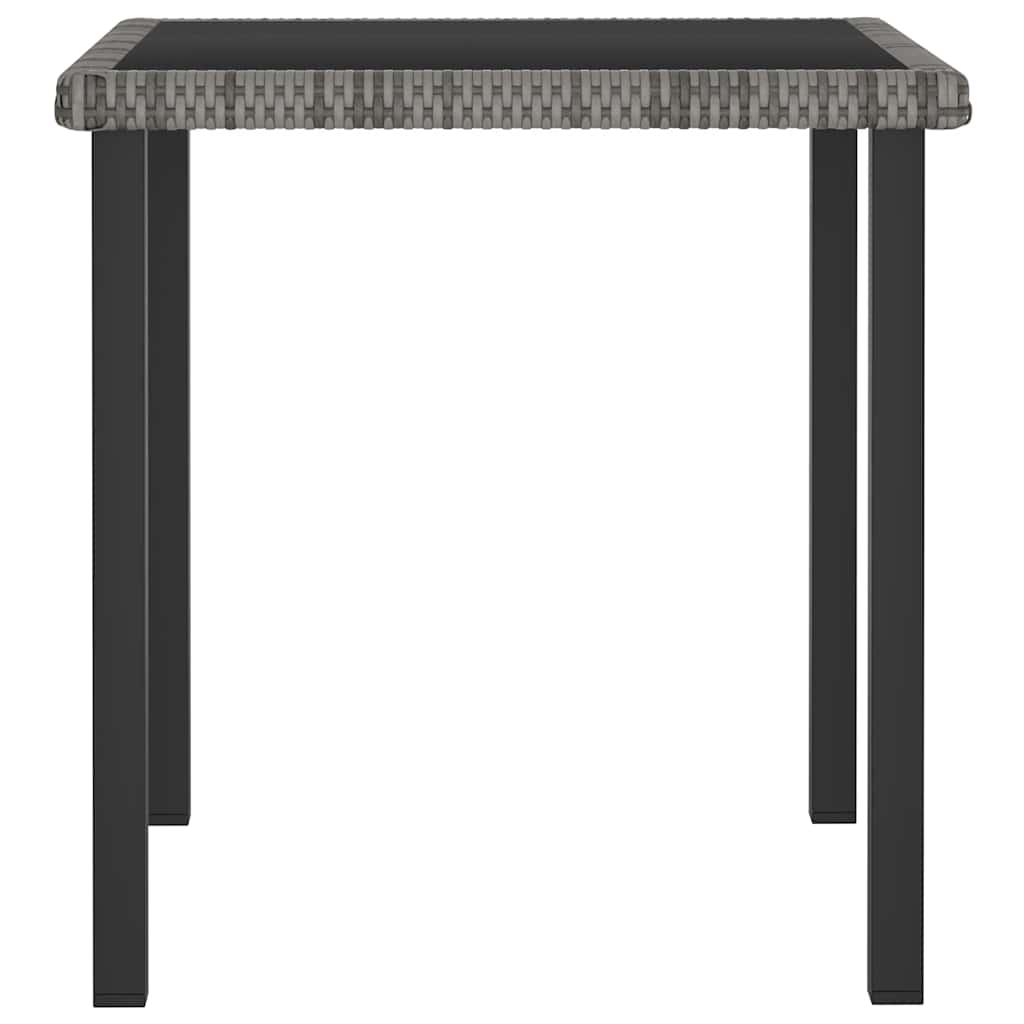 Mesa de comedor para jardín ratán sintético negro 180x70x73 cm