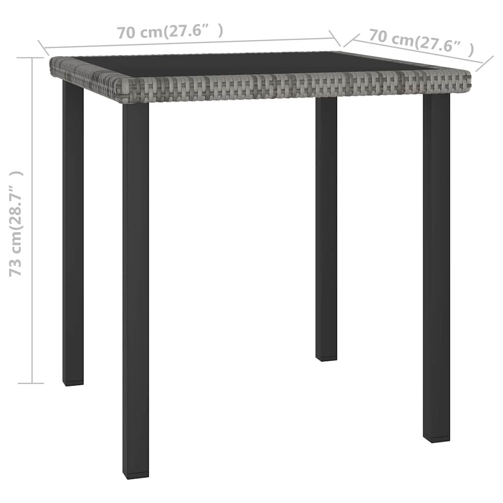 Mesa de comedor para jardín ratán sintético negro 180x70x73 cm