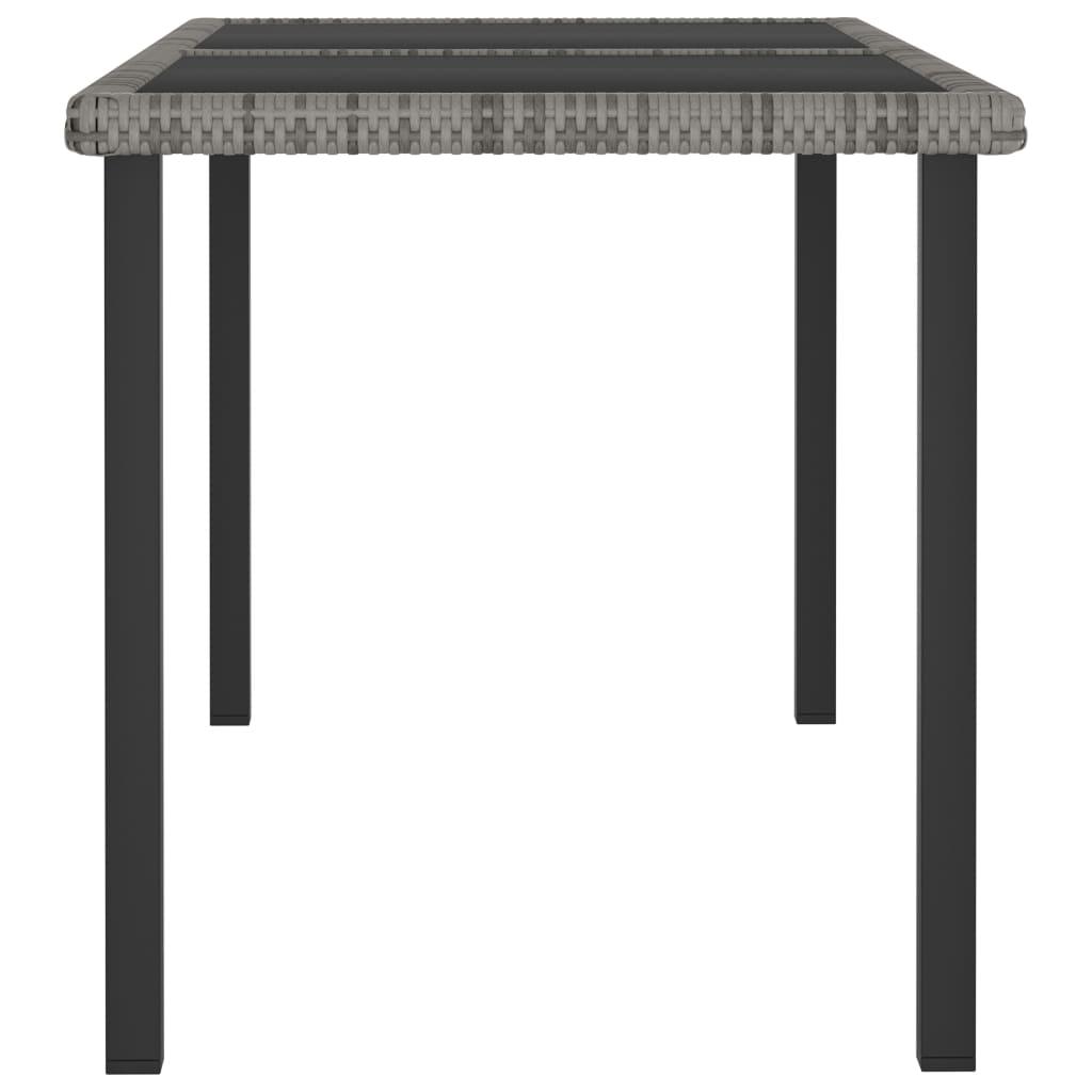 Mesa de comedor para jardín ratán sintético negro 180x70x73 cm