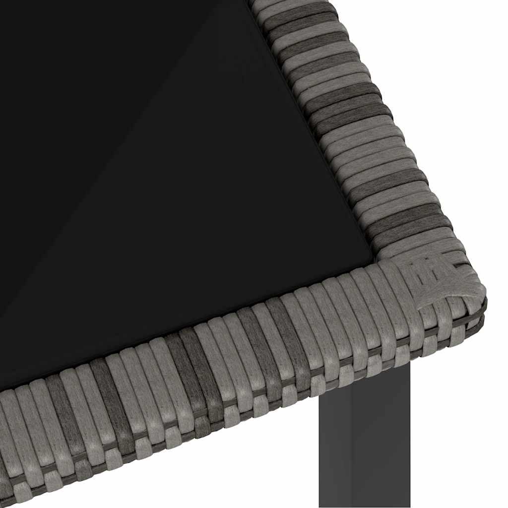 Mesa de comedor para jardín ratán sintético negro 180x70x73 cm