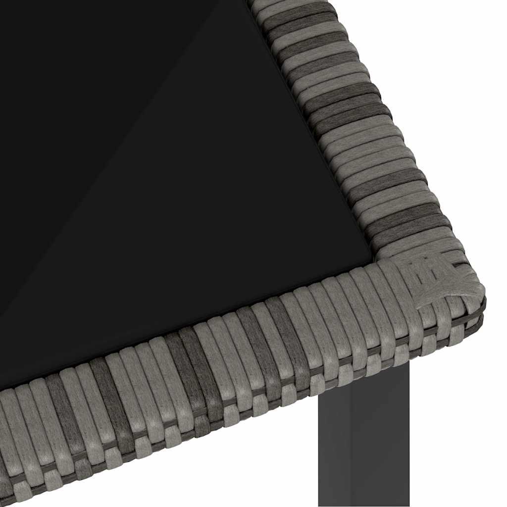 Mesa de comedor para jardín ratán sintético negro 180x70x73 cm