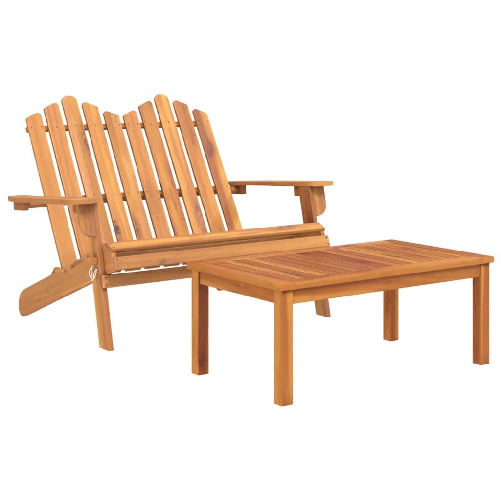 Juego de muebles de jardín Adirondack 5 piezas madera acacia