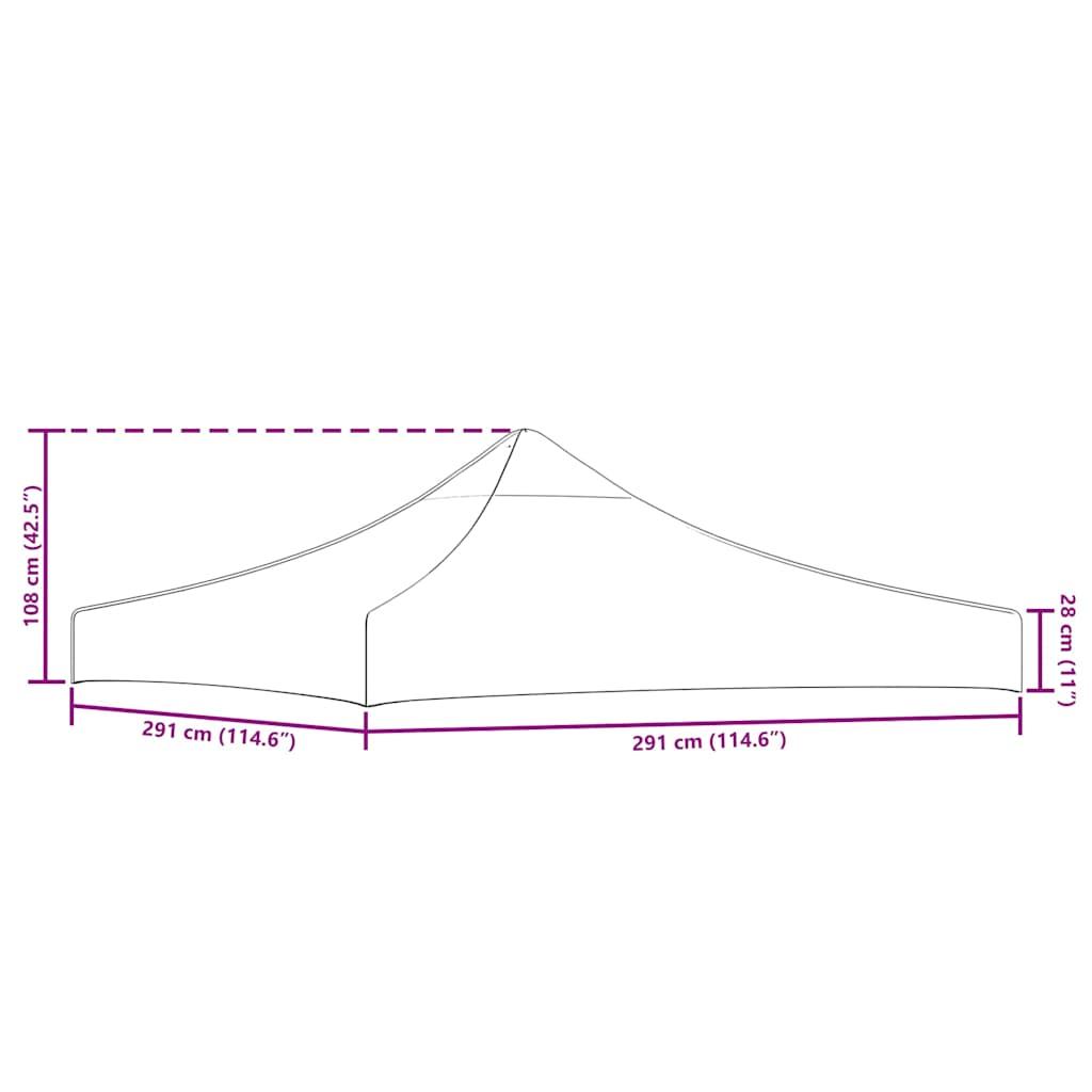 Techo de carpa para celebraciones terracota 4,5x3 m 270 g/m²