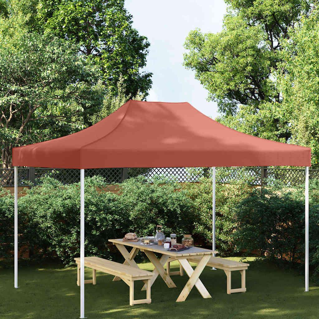 Techo de carpa para celebraciones terracota 4,5x3 m 270 g/m²