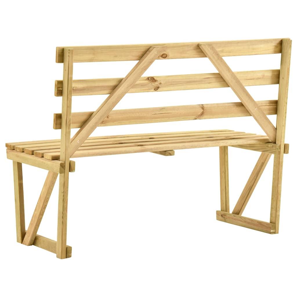 Banco de jardín de madera de pino impregnada 239 cm