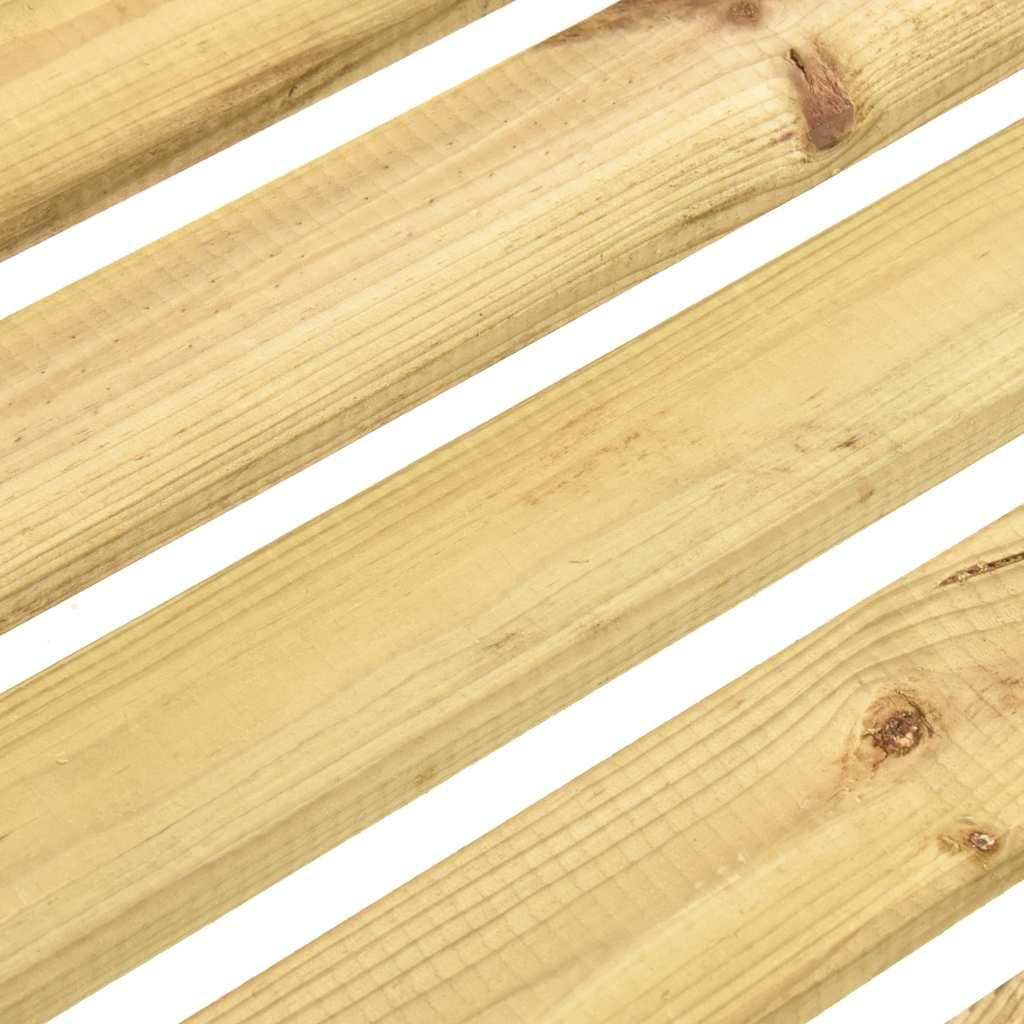Banco de jardín de madera de pino impregnada 239 cm