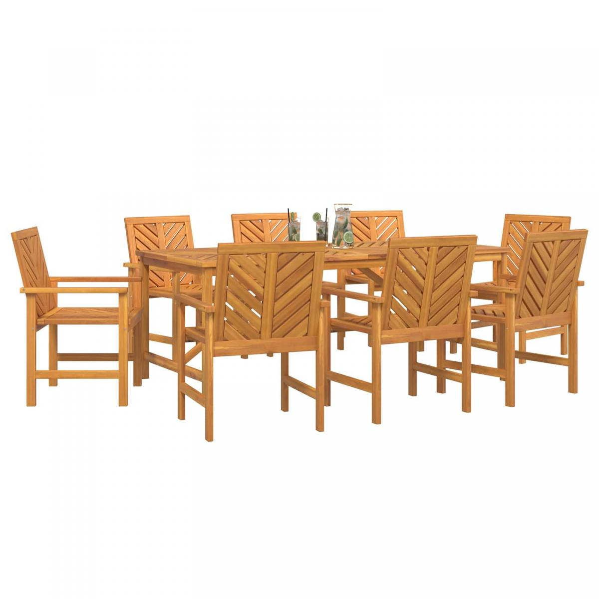 Conjunto de Comedor de Jardín 9 uds