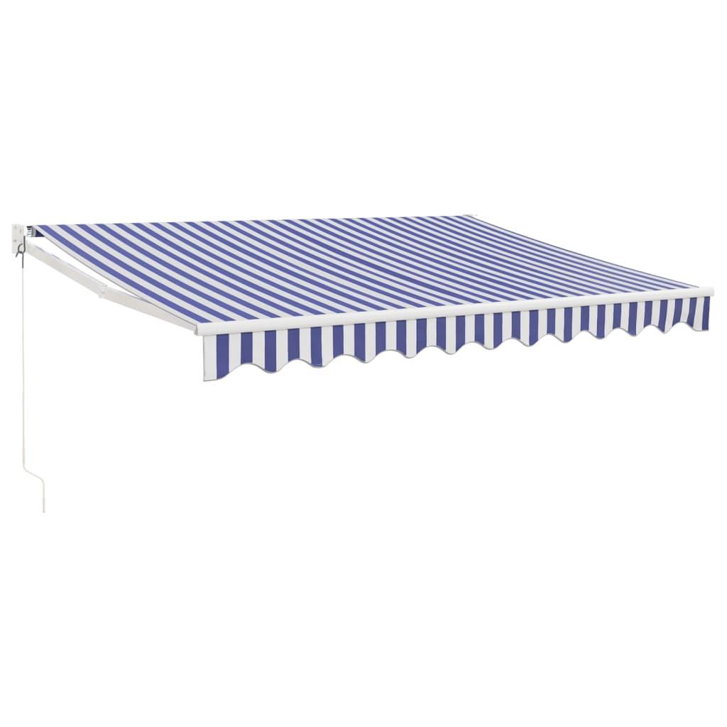 Toldo retráctil aluminio y tela gris antracita y blanco 3x2,5 m
