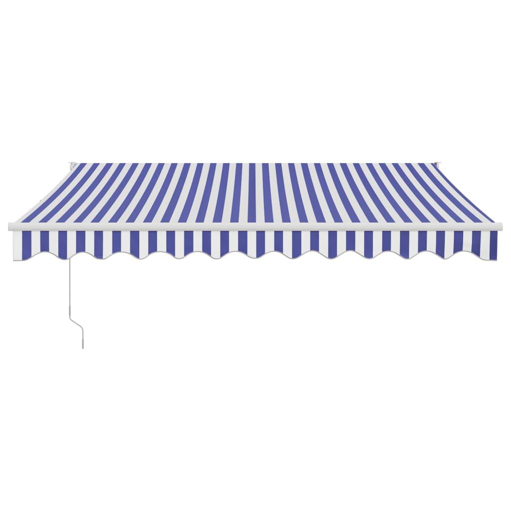 Toldo retráctil aluminio y tela gris antracita y blanco 3x2,5 m