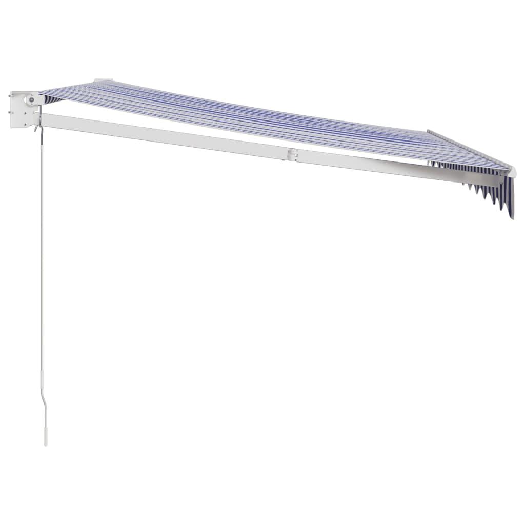 Toldo retráctil aluminio y tela gris antracita y blanco 3x2,5 m