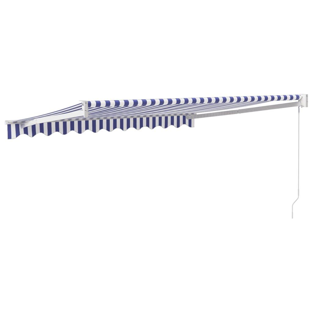 Toldo retráctil aluminio y tela gris antracita y blanco 3x2,5 m