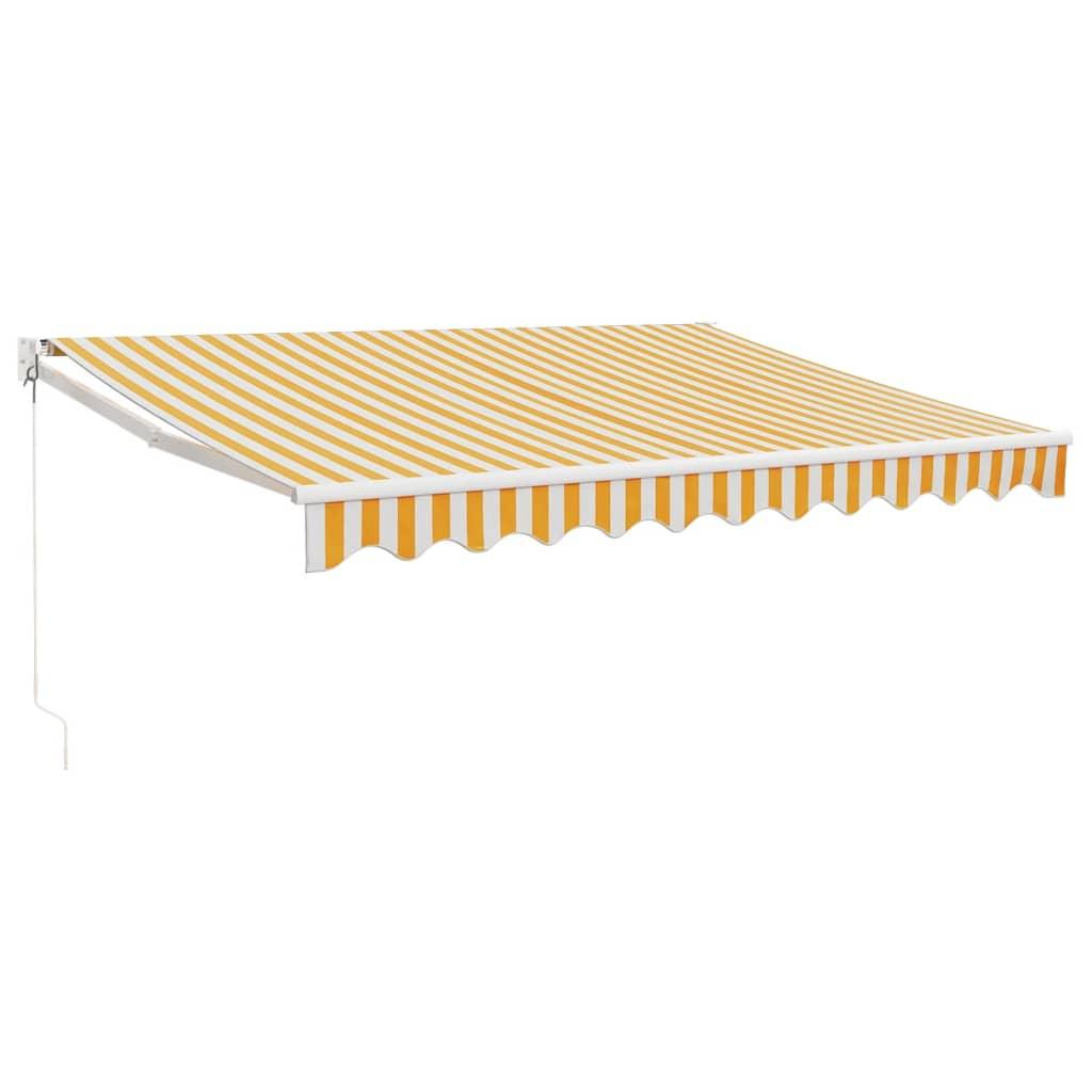 Toldo retráctil aluminio y tela gris antracita y blanco 3x2,5 m