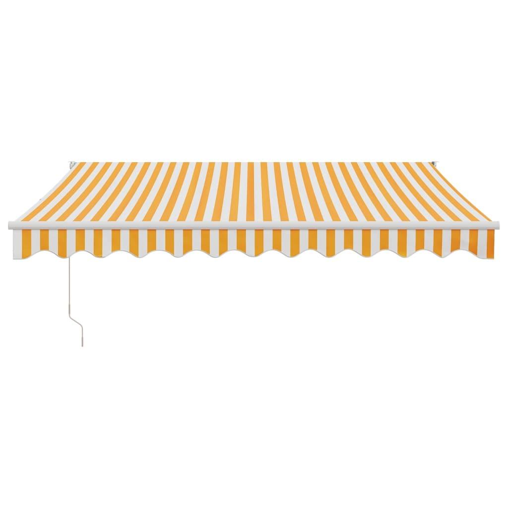 Toldo retráctil aluminio y tela gris antracita y blanco 3x2,5 m