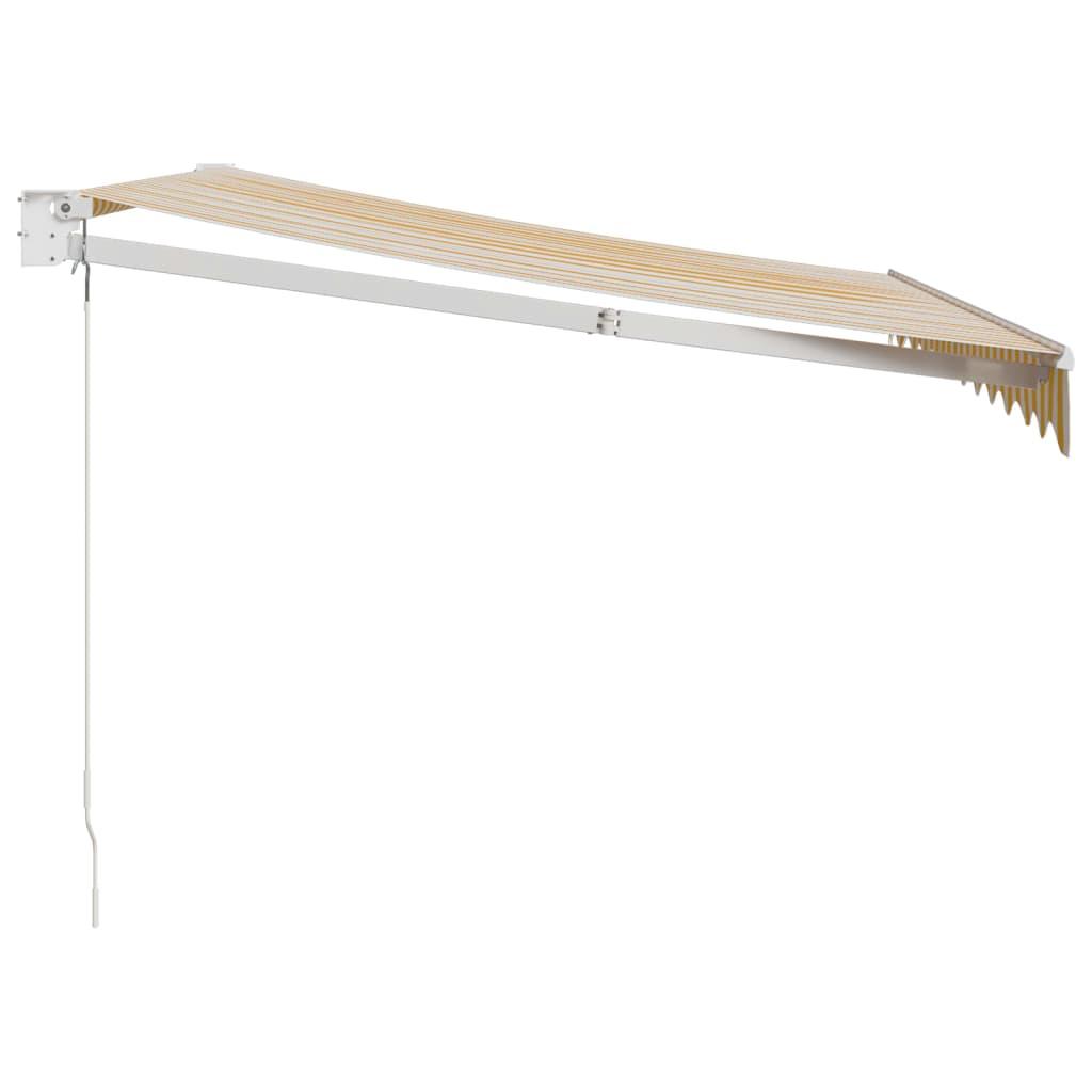 Toldo retráctil aluminio y tela gris antracita y blanco 3x2,5 m