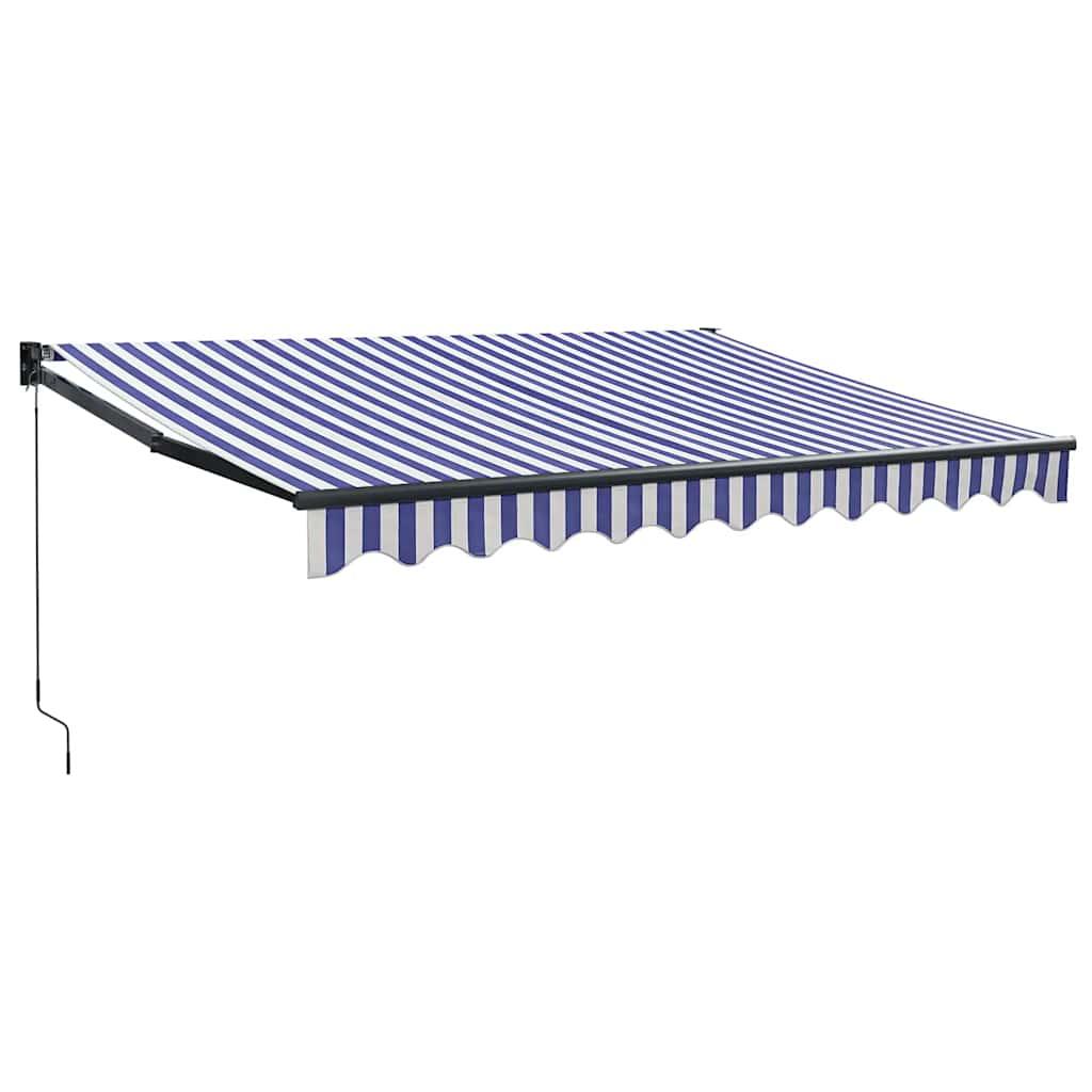 Toldo retráctil aluminio y tela gris antracita y blanco 3x2,5 m
