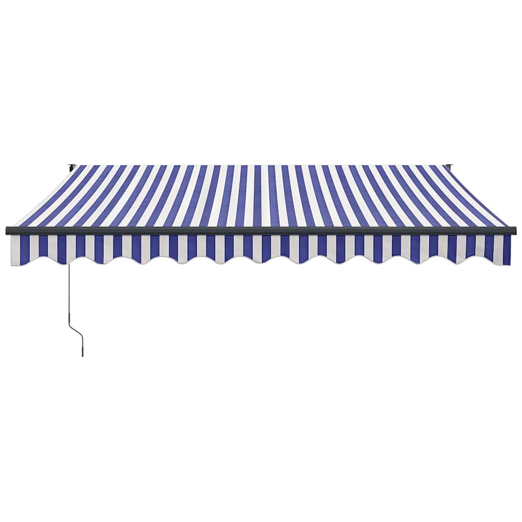 Toldo retráctil aluminio y tela gris antracita y blanco 3x2,5 m