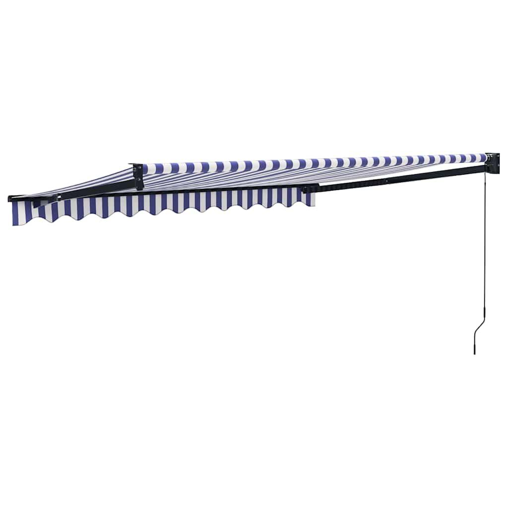 Toldo retráctil aluminio y tela gris antracita y blanco 3x2,5 m